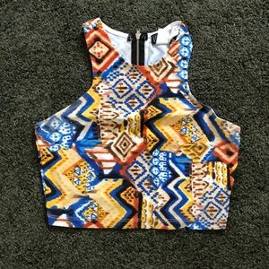 Multi colored crop top